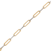 14K Paperclip Natural Yellow Diamond Bracelet